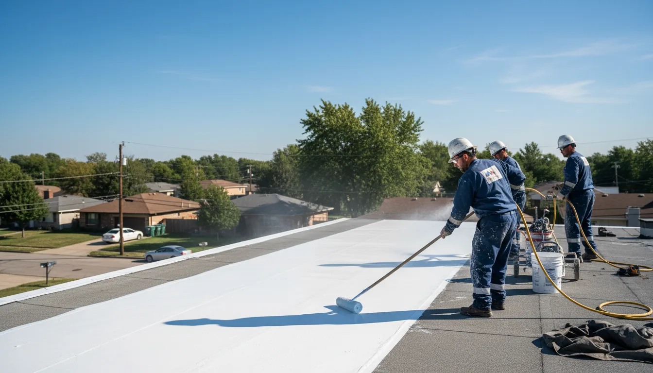 Commercial roof coating in Hoffman Estates, IL near me